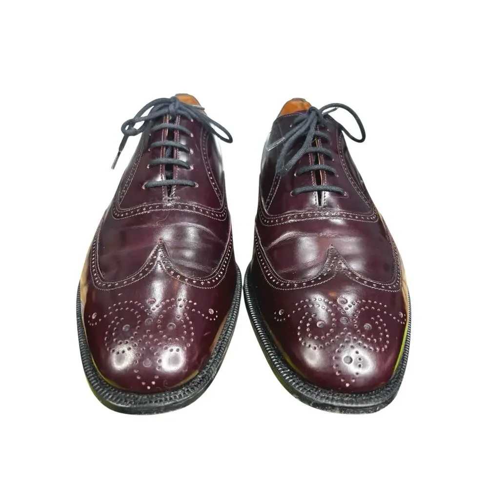Church’s Burwood Custom Grade Wide Burgundy Brogue Oxfords  Size 7.5 E